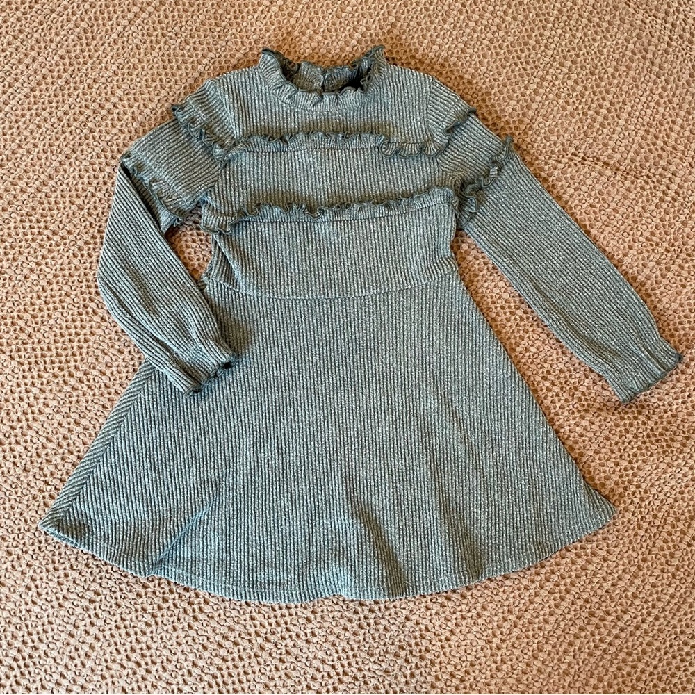 Art Class Striped Gray Kids Dress